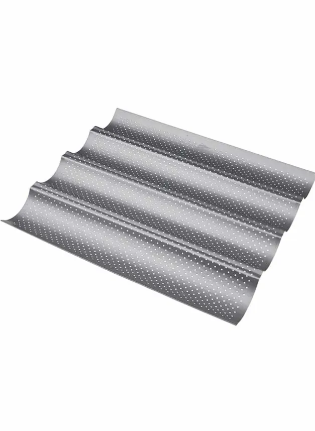 Baguetteplåt – 4-delad perforerad – 38 x 33 cm – Patisse