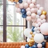 Ballongbåge – Marmor, blå och guld