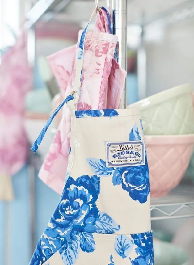 Barnförkläde – British Rose Blue EKO