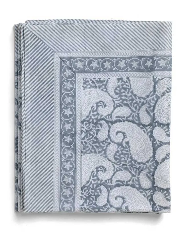 Bordsduk – Big Paisley Cashmere Blue – 170×270 cm – Chamois