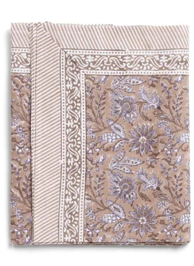 Bordsduk, Indian Summer Brown/Lavender 170×270 cm – Chamois