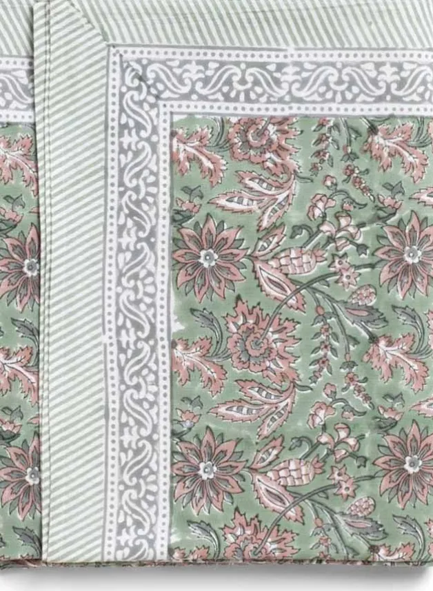Bordsduk, Indian Summer Green/Rose 150×230 cm – Chamois