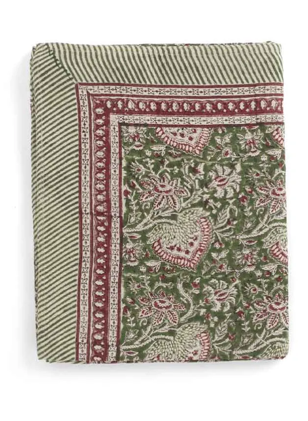 Bordsduk JULDUK Oriental Grön 150×230 cm – Chamois
