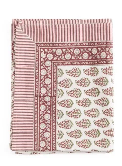 Bordsduk JULDUK Persian Paisley – Röd, Grön & vit 150×230 cm – Chamois
