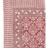 Bordsduk JULDUK Snowflake Röd – Rund duk Ø220 cm – Chamois