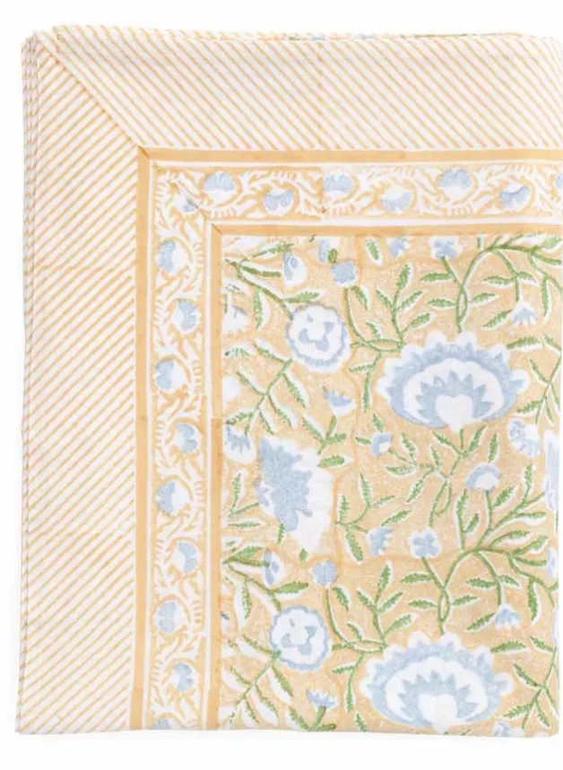 Bordsduk Mathilde Orange & Blue/Green 150×350 cm – Chamois