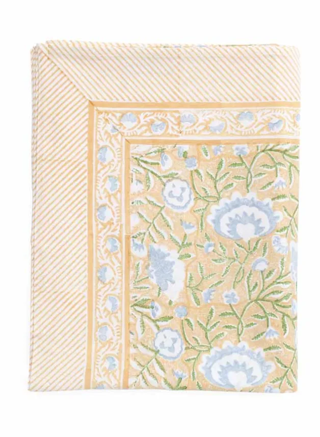 Bordsduk Mathilde Orange & Blue/Green 150×230 cm – Chamois