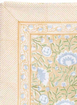 Bordsduk Mathilde Orange & Blue/Green 170×350 cm – Chamois