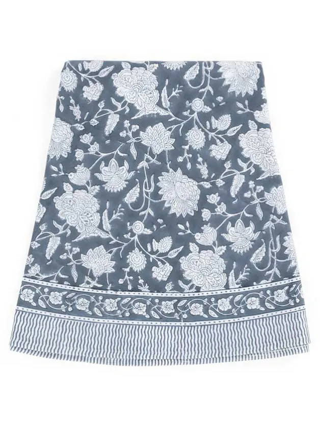 Bordsduk Rund – Indian Rose True Navy Ø 220 cm Chamois