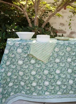 Bordsduk Tangier Pomegranate Green 150x350cm – Chamois