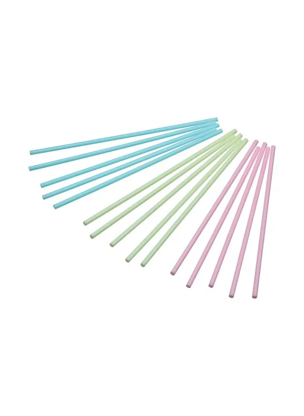 Cake Pop Stick 60 st 15 cm Rosa/Blå/grön