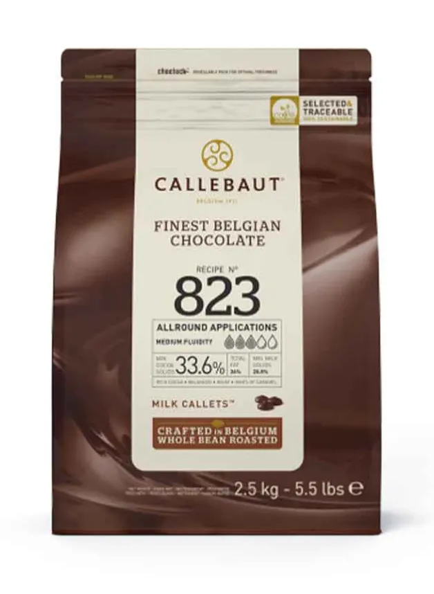 Callebaut Chokladpellets 823 – 2500 gr
