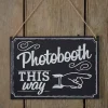 Chalkboard wooden sign – photo booth sign