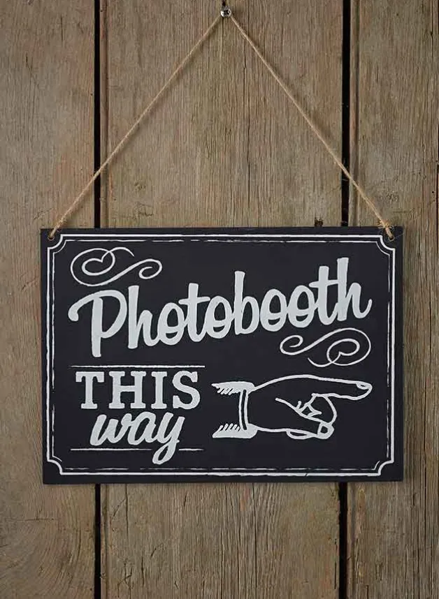 Chalkboard wooden sign – photo booth sign