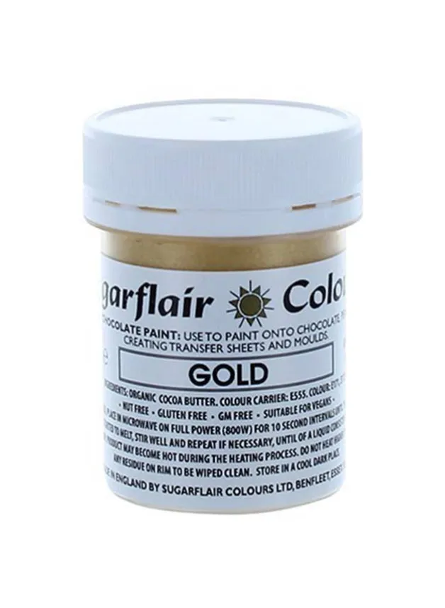 Chokladfärg Guld 35 g – E171 Fri – Sugarflair