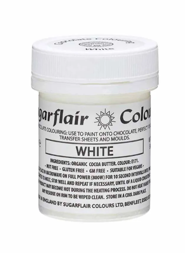 Chokladfärg Vit 35g. – Sugarflair