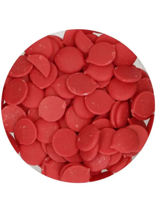Chokladknappar Röda Deco Melts 250 g – FunCakes
