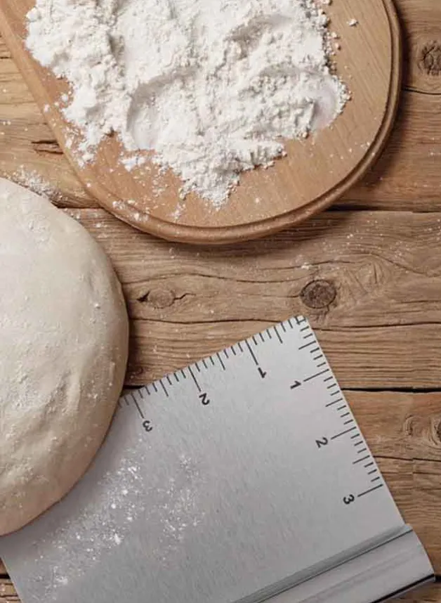 Degskrapa i rostfritt stål med mätguide – Híc