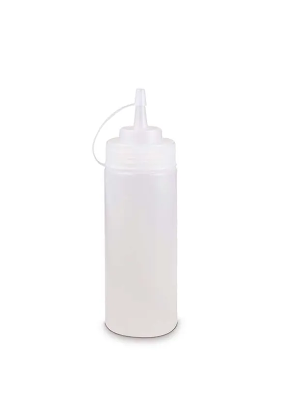 Dressingflaska med kork – Squeezy Bottle transparent 240 ml