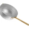 Durkslag i aluminium med 1 mässingshandtag – 18 cm