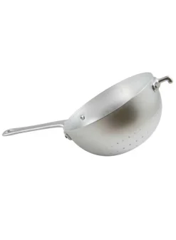 Durkslag i aluminium med 1 silverhandtag – 22 cm