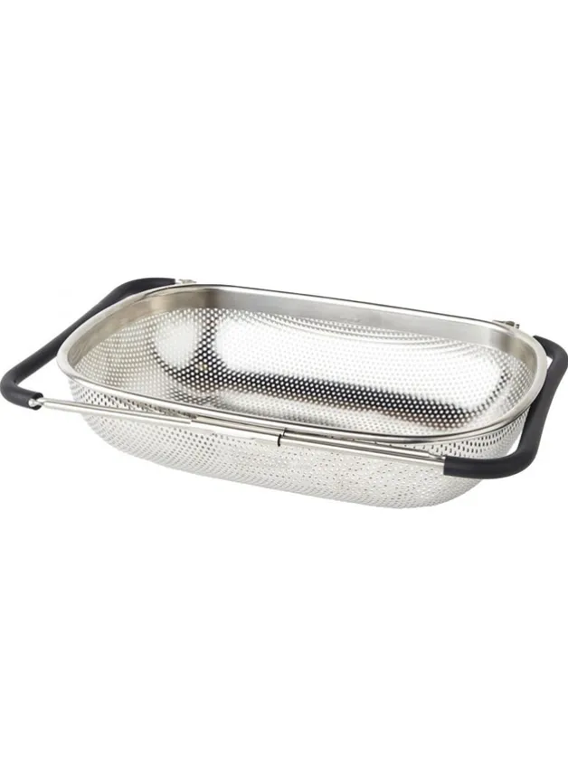 Durkslag utdragbart – 34x24x11 cm – Metall/Svart