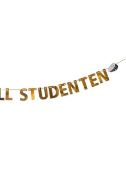 Flaggspel – Grattis till studenten i guld 3,6 m