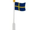 Flaggstång i trä 25 cm – Svenska Flaggan