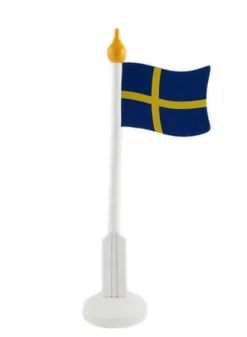 Flaggstång i trä 25 cm – Svenska Flaggan