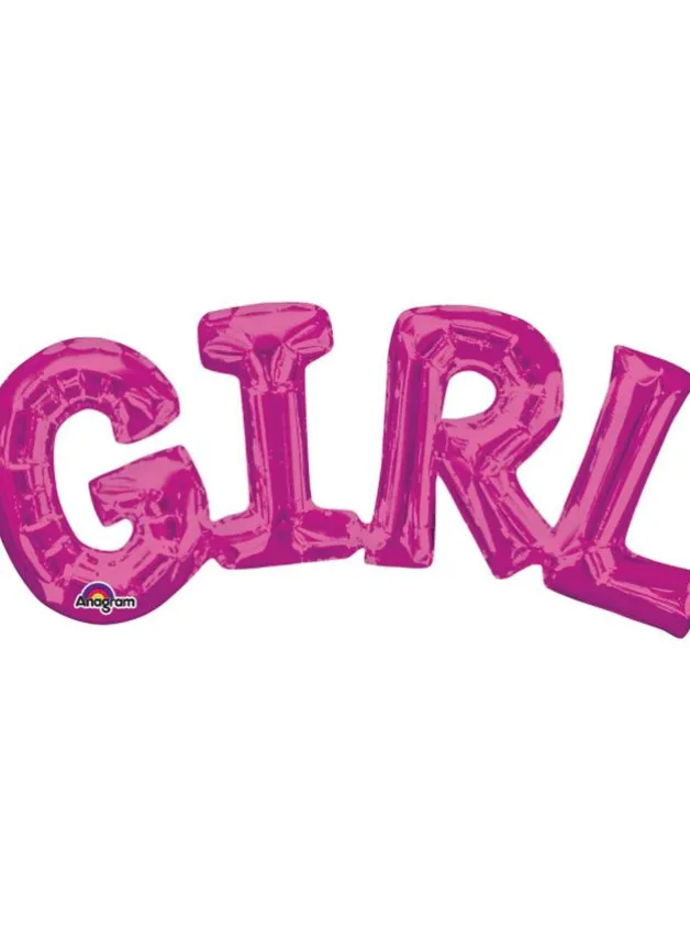 Folieballong girl rosa