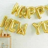 Folieballong Happy new year – Guld