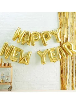 Folieballong Happy new year – Guld