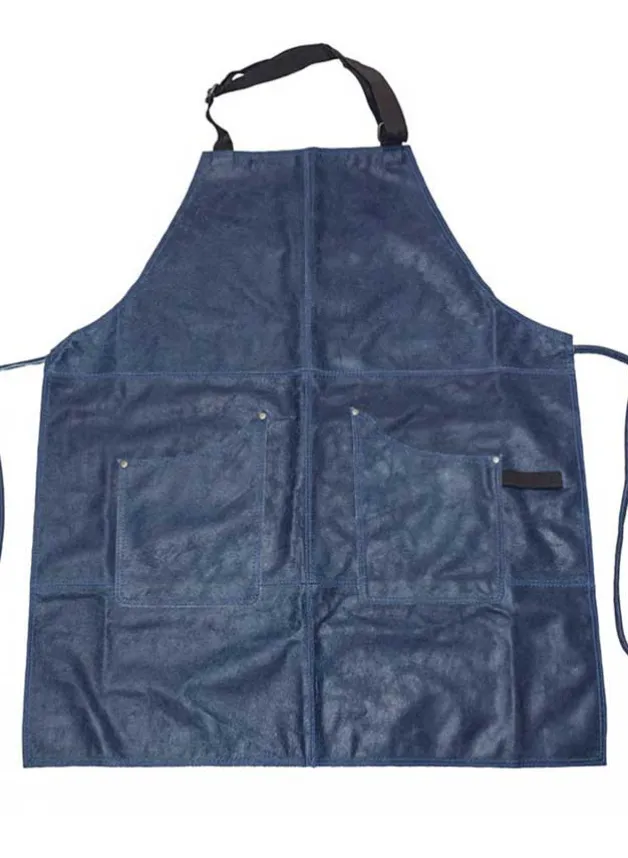 Förkläde Vintage DENIM Läder 76×62 cm – Scandinavian Home