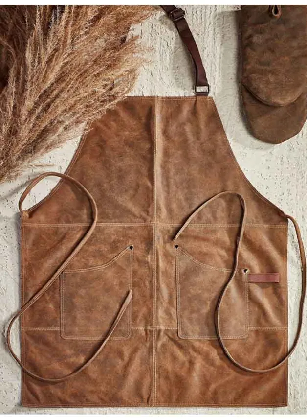 Förkläde Vintage Läder 76×62 cm – Scandinavian Home