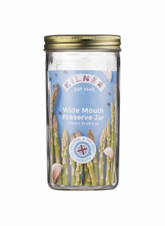 Glasburk – Konserveringsburk WIDE Kilner® – 1 liter