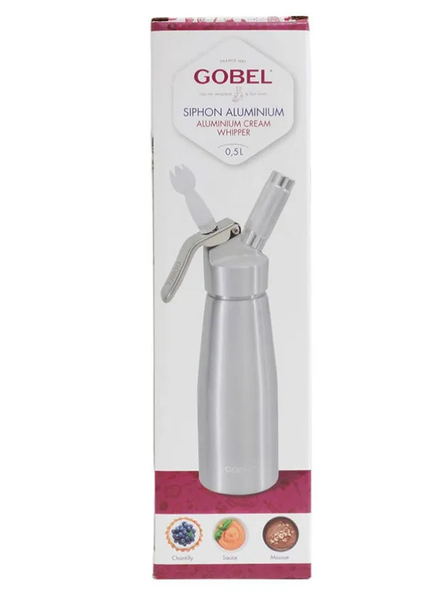 Gräddsifon 0,5 liter Aluminium – Gobel