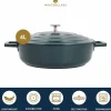 Gryta Låg 4 L i Gjuten Aluminium – Hunter Green – Masterclass