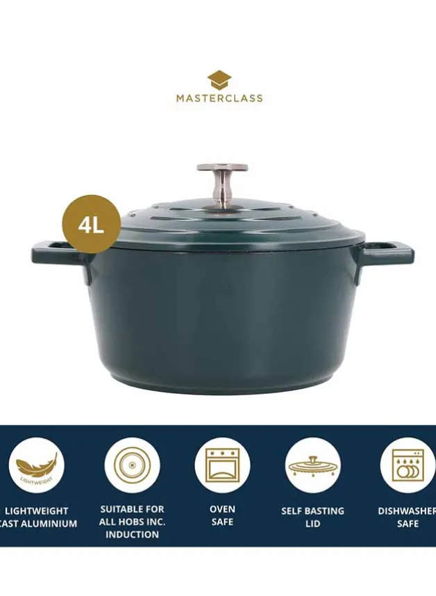 Gryta 4 L i Gjuten Aluminium – Hunter Green – Masterclass