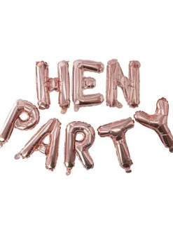Hen party rose gold balloon bunting