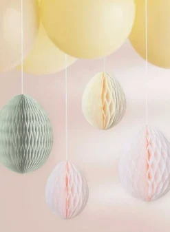 Honeycomb Stora Påskägg i pastell 12-16 cm höga – Ginger Ray