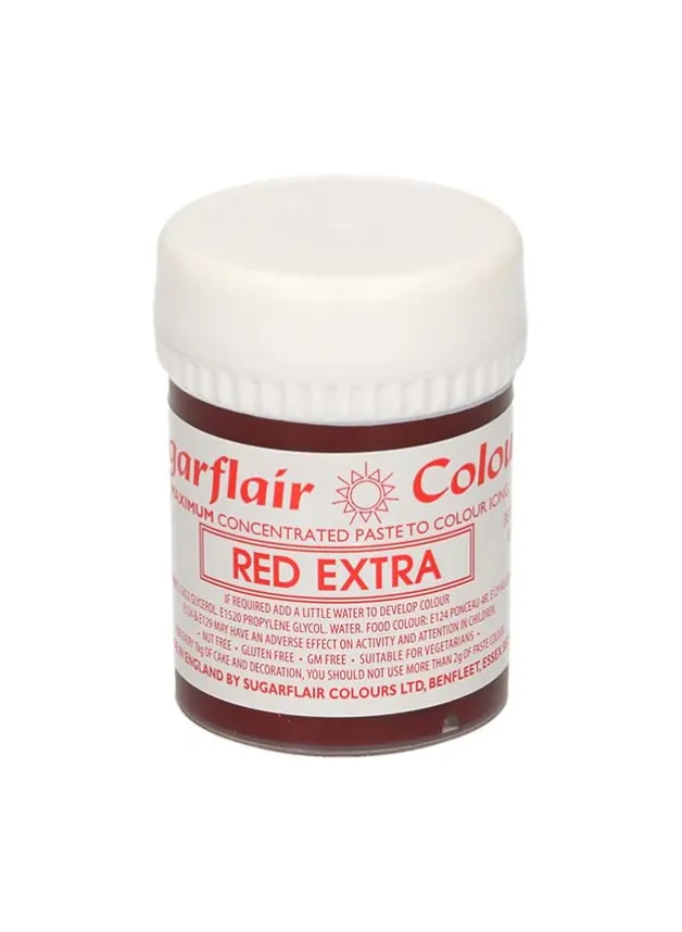 Hushållsfärg – Extra röd 42 g. – Sugarflair