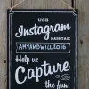 Instagramskylt i trä