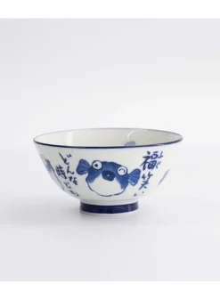 Japansk Risskål Blåsfisk 11,3×5,8 cm – Tokyo Design