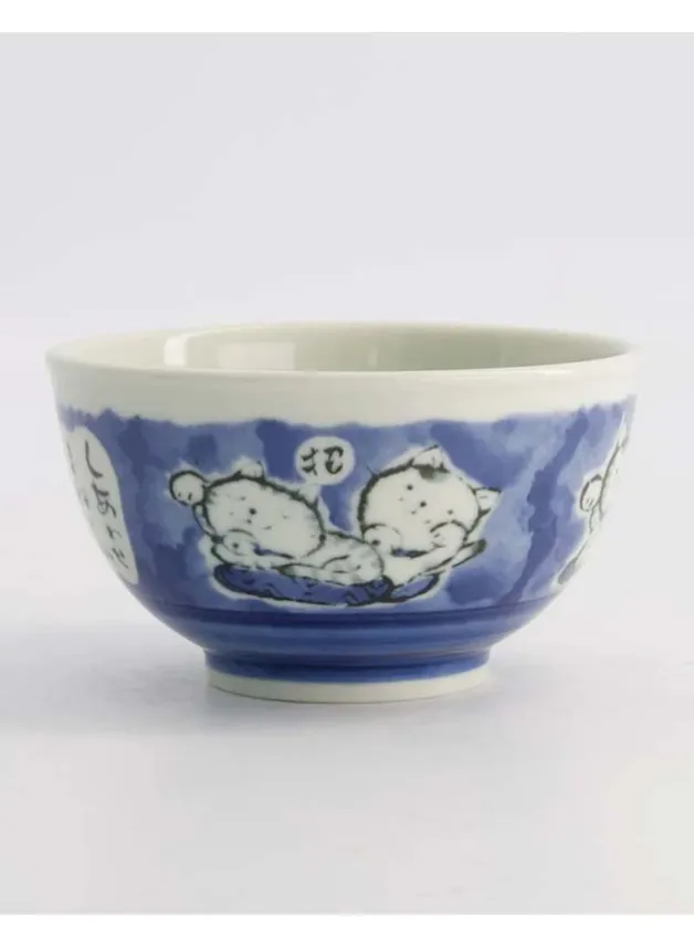 Japansk Risskål Kawaii Cat Neko 16×8,5cm – Tokyo Design