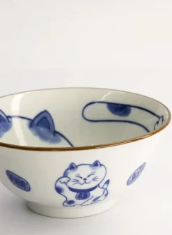 Japansk skål Kawaii Tayo Cat Vit 15,5×7 cm – Tokyo Design
