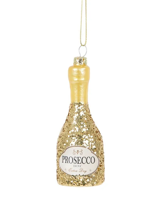 Julgransdekoration – Glaskula Prosecco Guldglitter – S&B