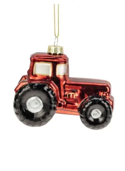 Julgransdekoration RÖD Traktor Julgranskula 7×9 cm