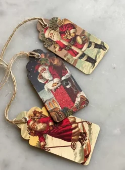 Julklappsetiketter ”Gammeldags jultomte” 15 st – S&B