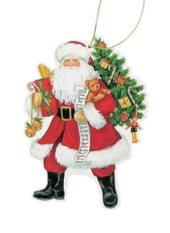 Julklappsetiketter 4 st – Classic Santa – Caspari