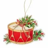 Julklappsetiketter 4 stycken – 15 cm – Trumma med mistel – Caspari